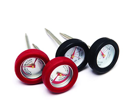 Broil King 61138 Mini Thermometers with Silicone Bezel, Black and Red - Image 2
