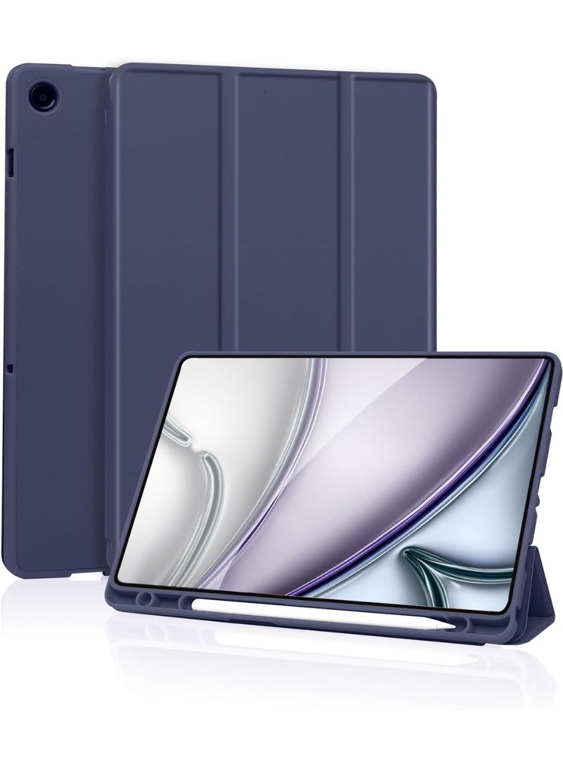 MIGOFAST Samsung Galaxy Tab A11+/2025 11Inch – Multi-Angle Stand PU Leather Soft Cover with Hidden Pencil Holder,Slim Lightweight Back Protective Folio A11 Plus 2025 Blue - Image 1