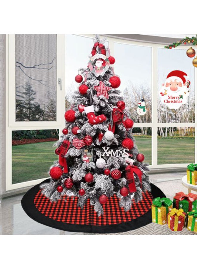 Decorative Tree Skirt Red/Black - Image 2