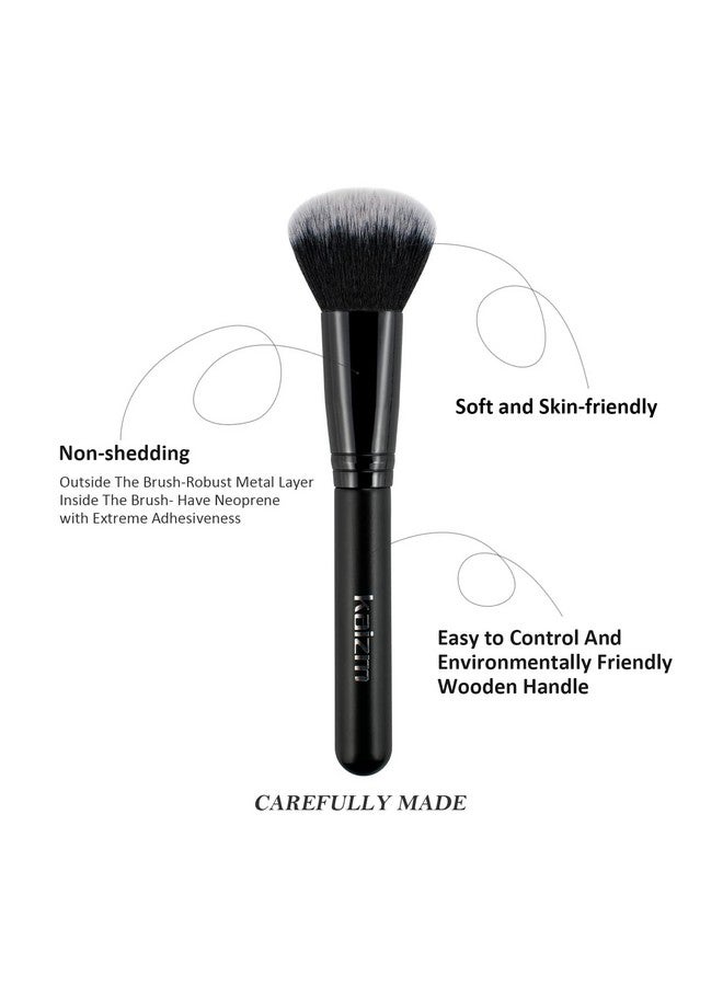 Daxstar Makeup Brushes with a Foldable Case, Makeup Kit 15PCS, Make up Brushes Set Black with 4 Makeup Sponges - Image 2