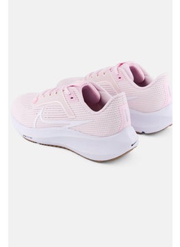 Nike Women Air Zoom Pegasus 40 Lace Up Running Shoes, Pink  - Image 2