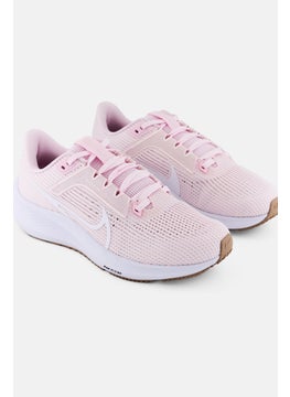 Nike Women Air Zoom Pegasus 40 Lace Up Running Shoes, Pink  - Image 3