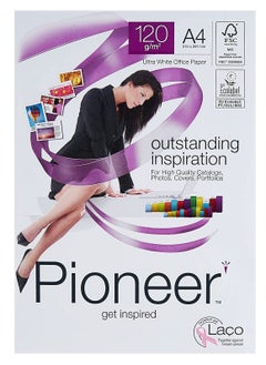 Pioneer 250 ورقة مقاس A4 ورق نسخ متعدد الأغراض بسمك 120 جرامًا للمتر المربع 