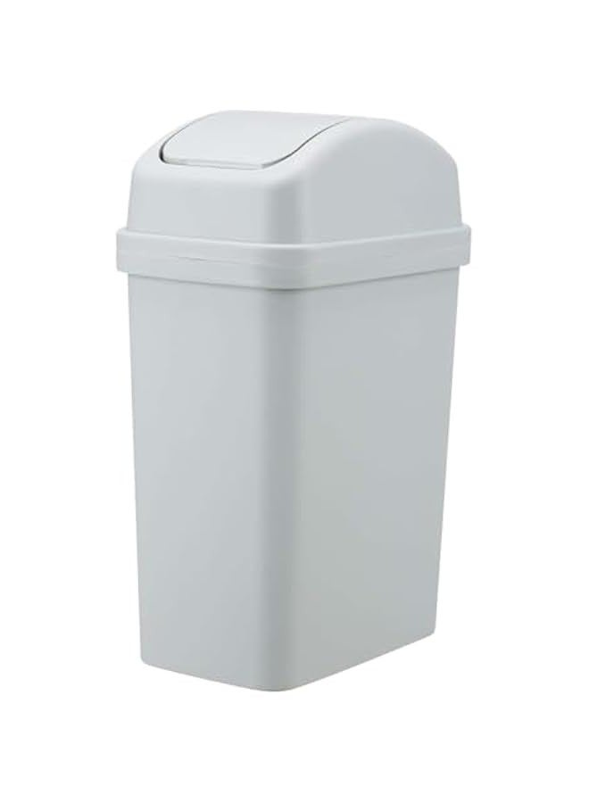Kitchen Trash Can with Lid, 6 L Large Capacity Garbage Can, Plastic Garbage Bin, Waste Bin, Trash Container, with Press Ring, for Bedroom, Living Room, Office, Laundry, Home Decor 