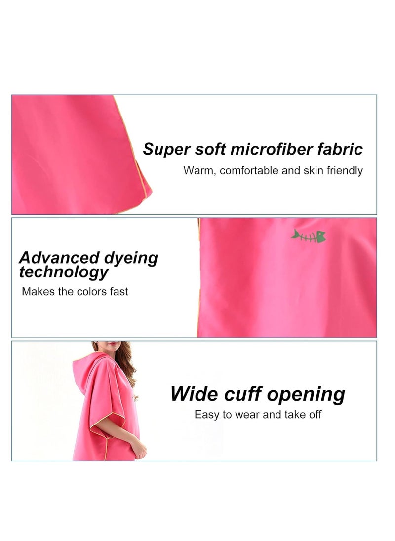 TRASSLE Surf Poncho Changing Towel Quickly with Hood Microfiber Beach Blanket Bath Towel Swim Towel Wetsuit Beach Poncho for Adults  - Image 4