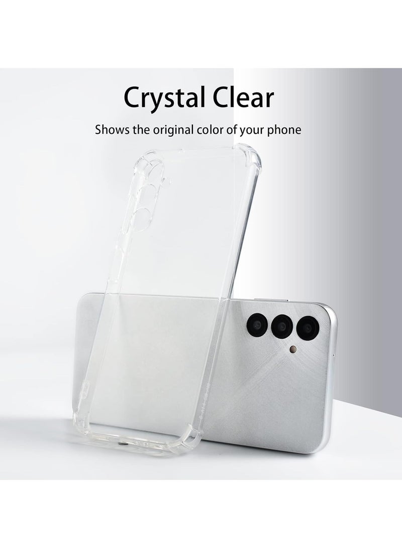 ELMO3EZZ Samsung Galaxy A14 5G Galaxy A14 4G Case Crystal Clear Shockproof Bumper Protective Soft TPU Slim Fit Flexible Skin Transparent Back Cover Rubber Silicone Gel Galaxy A14 4G/5G Clear - Image 3
