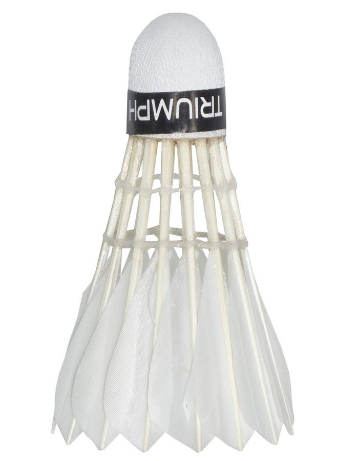 ترايامف مضرب تنس الريشة من تريومف، وكرة تنس الريشة، ومضرب تنس الريشة تريومف باشون قطعة واحدة مع 10 قطع من كرات تنس الريشة تريومف تيتان-200i المصنوعة من ريش البط وغطاء كامل للمضرب - Image 3