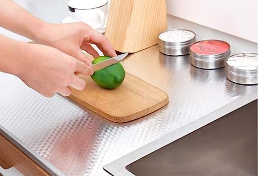Wall Papers Oil Proof and Water Proof 60CM X 200CM SelfAdhesive Wall Stickers for Kitchen Oil Proof Roll Kitchen Wall Stickers Oil Proof Heat Resistant Kitchen Wallpaper for Cabinets  - Image 5