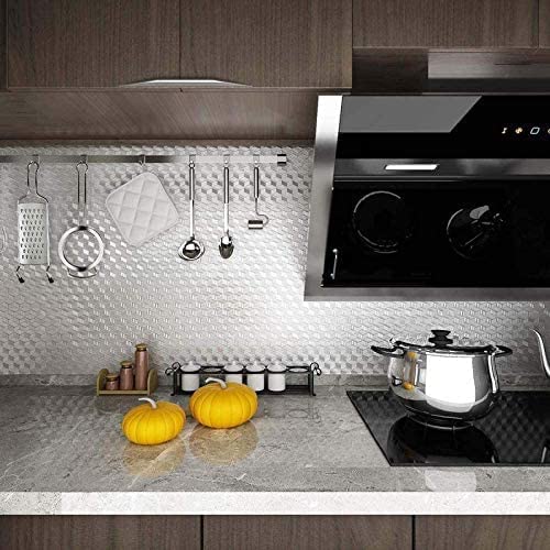 Wall Papers Oil Proof and Water Proof 60CM X 200CM SelfAdhesive Wall Stickers for Kitchen Oil Proof Roll Kitchen Wall Stickers Oil Proof Heat Resistant Kitchen Wallpaper for Cabinets  - Image 2