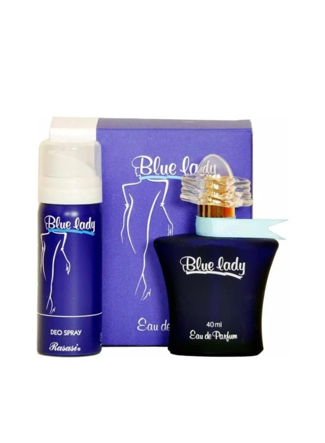 Rasasi Blue Lady Edp + Free Deo Spray 40, 50Ml