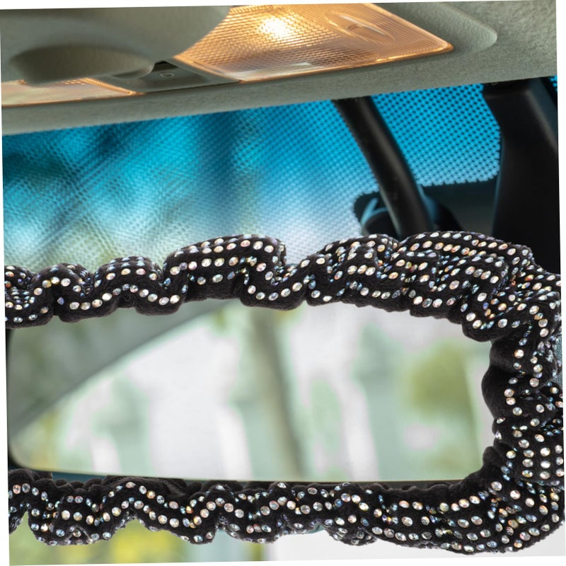 Black Rearview Mirror Cover Protector for Cars Easy to Install Stylish Auto Accessory - Image 5