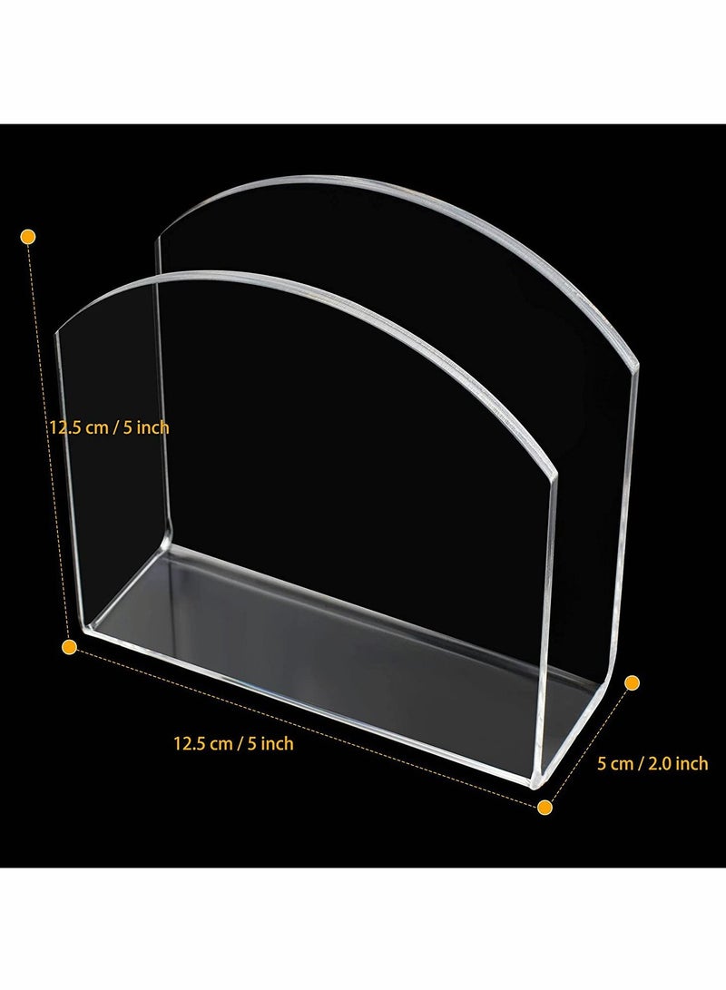 كاست ويف حامل مناديل أكريليك شفاف للطاولات حامل مناديل ورقية شفافة حامل منضدة قائم بذاته موزع مناديل لتناول العشاء والمطبخ والمطعم وإكسسوارات ديكور المنزل - Image 5