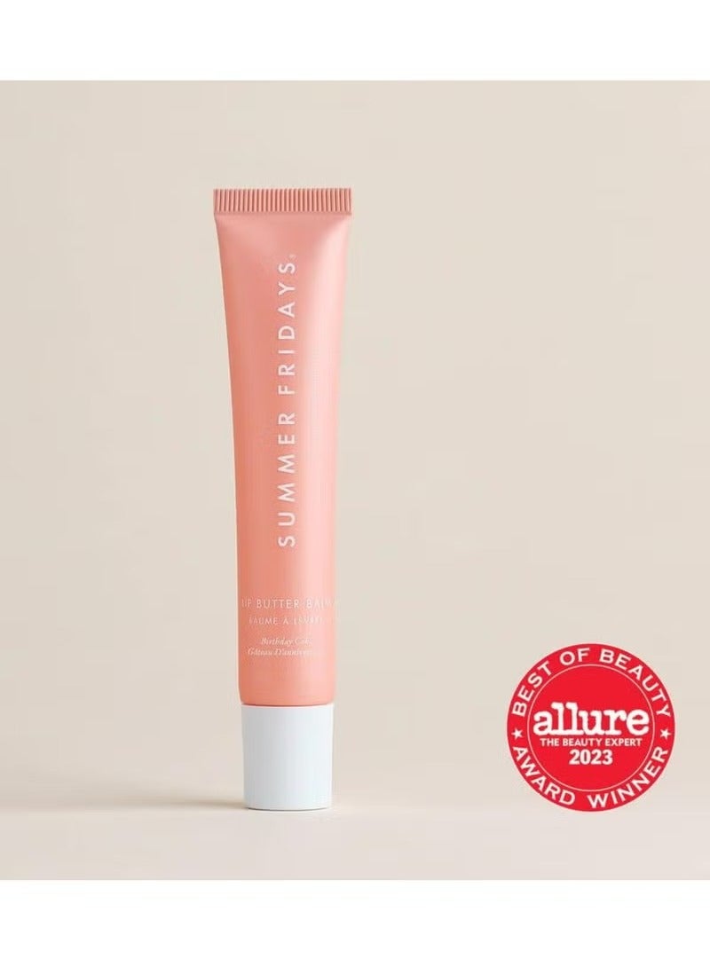 SUMMER FRIDAYS Tinted Lip Butter Balm - Vegan Lip Care for Instant Moisture, Shine & Hydration - Softening & Soothing - Birthday Cake Scent (.5 Oz) - Image 2