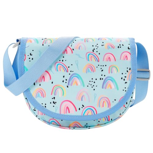 Choco Mocha Girls Purses for Kids 6-8 Girls Crossbody Purse for Girls age 8-10 Kids Crossbody Bag for Girls Crossbody Bag Rainbow Purse for Little Girls age 4-6 5-7 6 8 9 Valentines Gifts Blue - Image 1