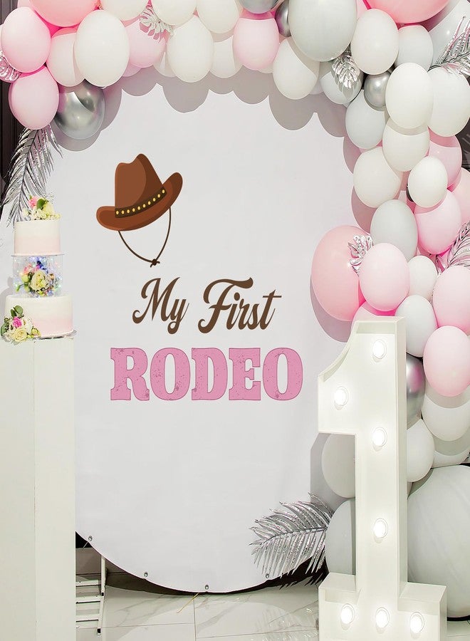 TaoBary My First Rodeo Decal Sign for Backdrop Cowboy Happy 1st Birthday Party Decorations One Birthday Sticker for Balloon Arch Decorations Party Sign Wall Decor(Girl) - Image 1