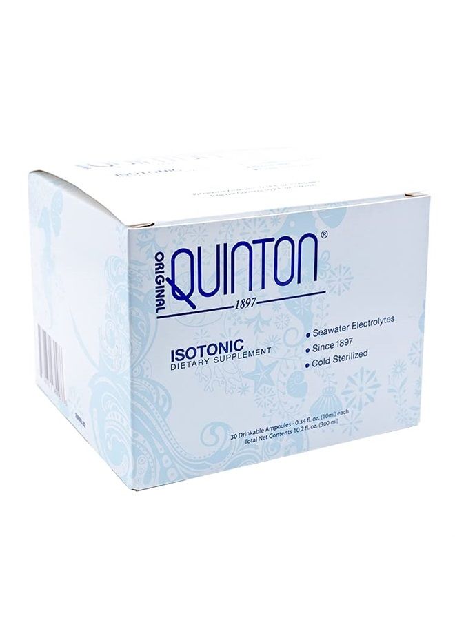 Quicksilver Scientific محلول كوينتون الأيزوتوني الأصلي مع معادن مياه البحر + مياه الينابيع الجبلية - ترطيب سائل، إلكتروليت + مكملات متعددة المعادن (30 أمبولة فردية) - Image 1