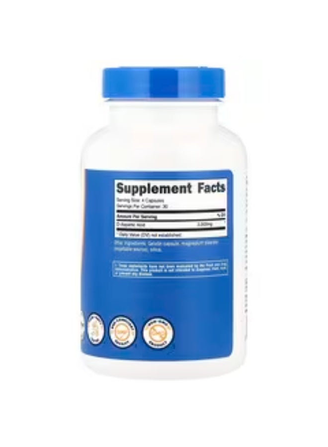 نوتريكوست، حمض الأسبارتيك، 120 كبسولة (750 ملغ لكل كبسولة) - Image 2