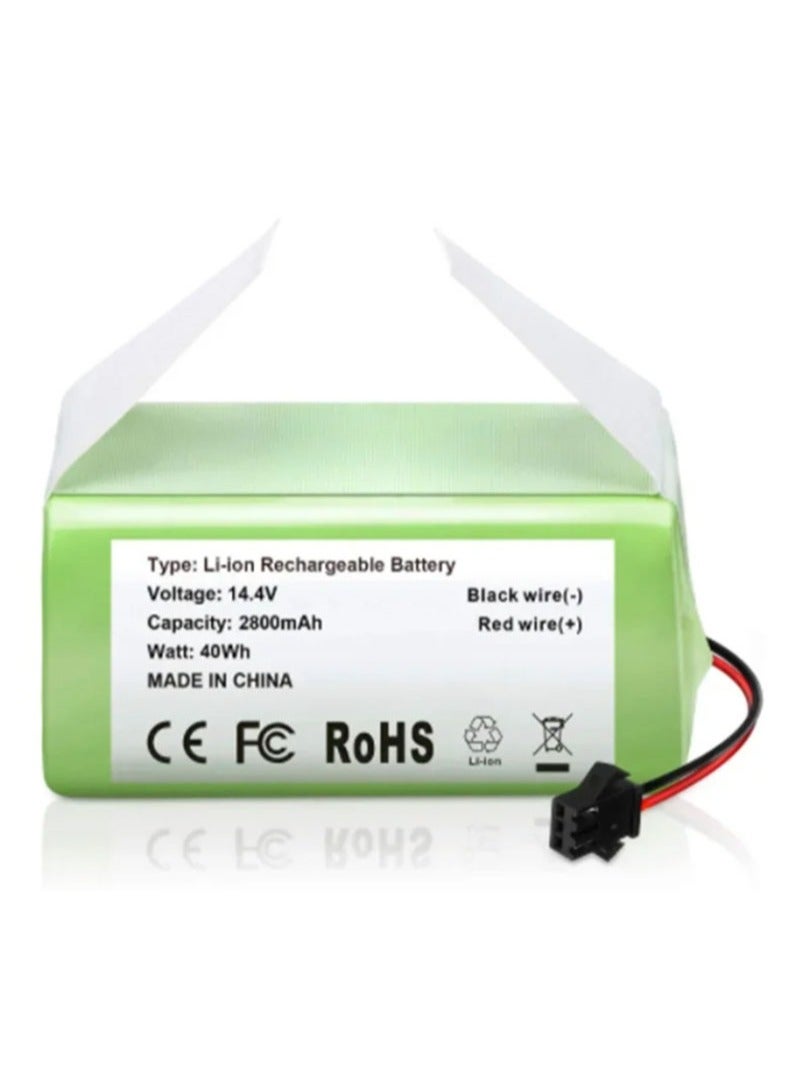14.4V 2800mAh Replacement Li-ion Battery Compatible for Eufy RoboVac and Evovacs Deebot N79 N79S DN622 Eeuf - Image 1