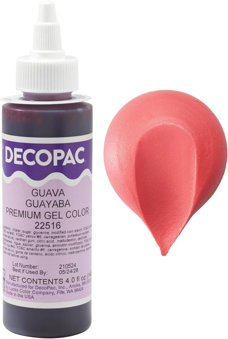 DecoPac Guava Trend Premium Gel Color for Cake Decorations - 4 Fl Oz - Image 1