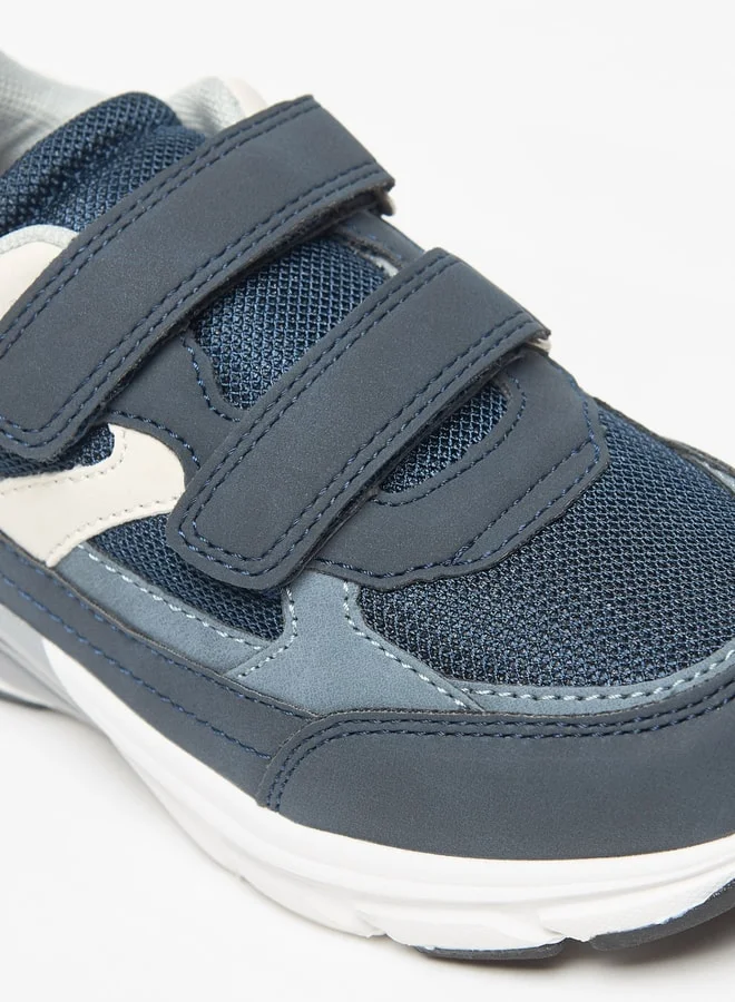 جونيورز Mesh Panelled Sneakers with Hook and Loop Closure