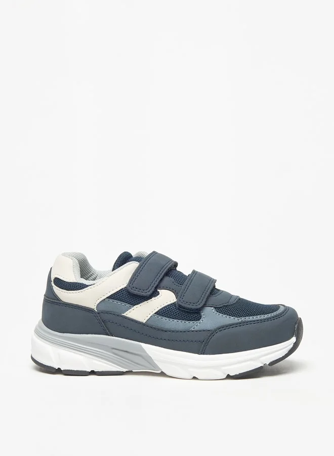 جونيورز Mesh Panelled Sneakers with Hook and Loop Closure