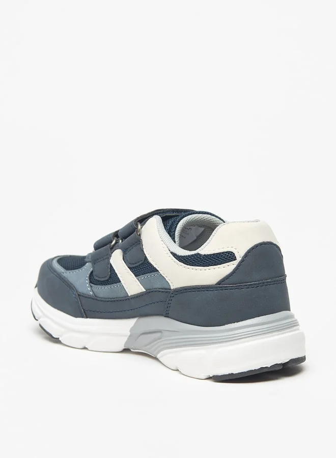 جونيورز Mesh Panelled Sneakers with Hook and Loop Closure