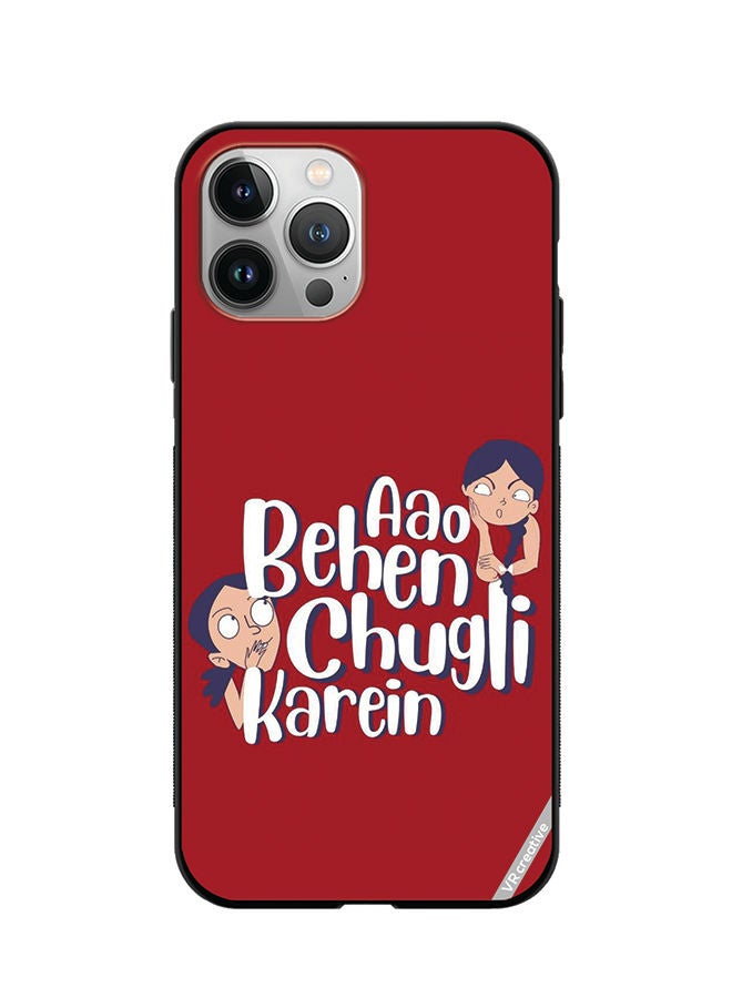 VR CREATIVE Protective Case Cover For Apple iPhone 11 Pro Aao Behen Chugli Karein Quote Design Multicolour - Image 1