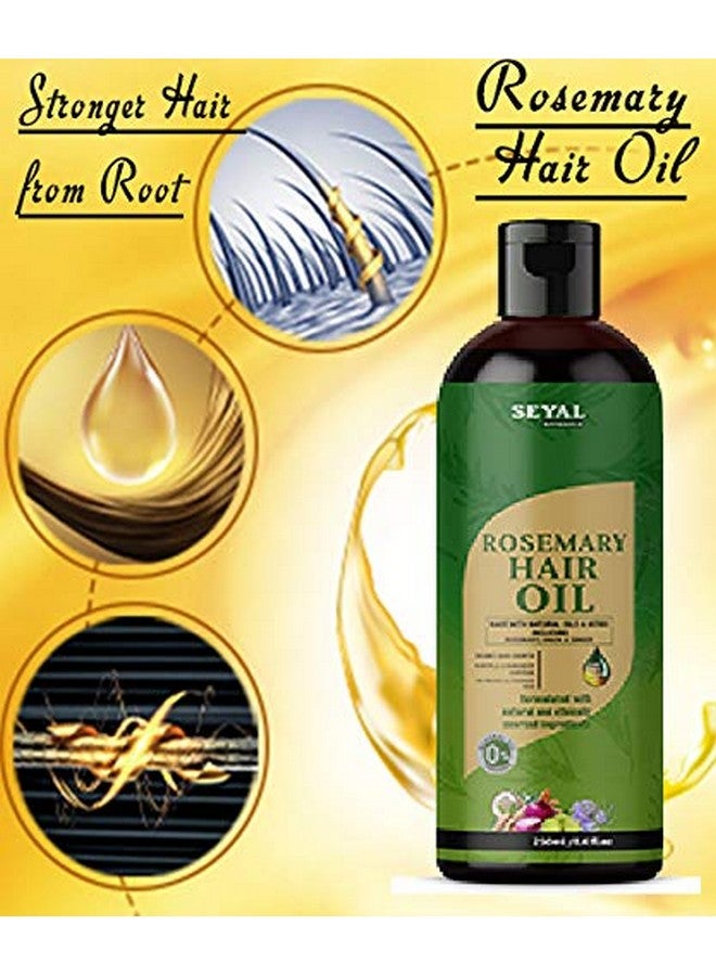 Seyal Rosemary Hair Oil For Hair Fall Control & Hair Growth | With Blackseed Oil, Castor Oil, Hibiscus Flowers Etc 250Ml - Image 3