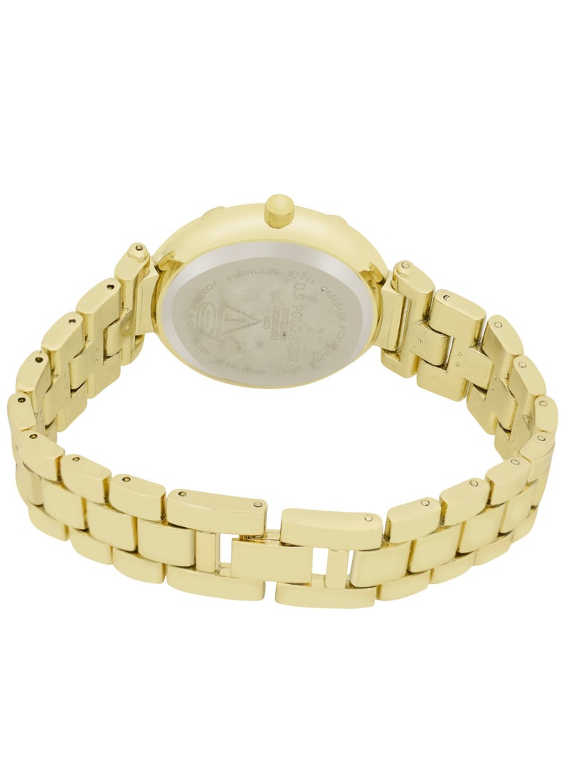 U.S. Polo Assn. Women's Quartz Analog gold plated watch and bracelet set - Image 4