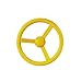 Gorilla Playsets 070004Y Steering Wheel Swing Set Attachment with 125 Diameter Yellow with Mounting Hardware - Image 3