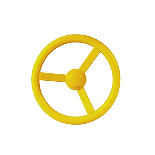 Gorilla Playsets 070004Y Steering Wheel Swing Set Attachment with 125 Diameter Yellow with Mounting Hardware - Image 1