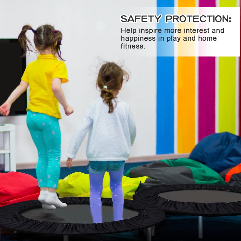 Tatuo Trampoline Spring Cover Round Small Trampoline Replacement Safety Cover 600D Oxford Cloth Optional For Serviceable Waterproof Frame For Home(36 Inch-6 Hole,Black) - Image 4