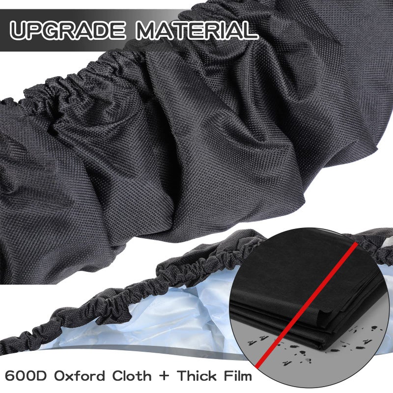 Tatuo Trampoline Spring Cover Round Small Trampoline Replacement Safety Cover 600D Oxford Cloth Optional For Serviceable Waterproof Frame For Home(36 Inch-6 Hole,Black) - Image 3