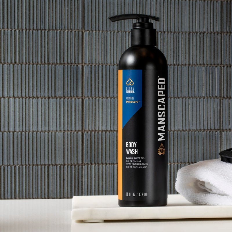 MANSCAPEDÂ® Menâ€™s UltraPremium PersevereÂ® Body Wash, Luxurious Clean Formula Infused with Aloe Vera and Sea Salt, Refreshing and Nourishing Daily Shower Gel for Hydrating Skin, (16 oz) - Image 2