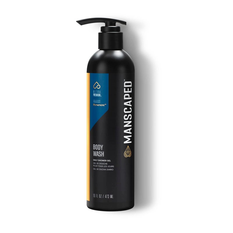 MANSCAPEDÂ® Menâ€™s UltraPremium PersevereÂ® Body Wash, Luxurious Clean Formula Infused with Aloe Vera and Sea Salt, Refreshing and Nourishing Daily Shower Gel for Hydrating Skin, (16 oz) - Image 1