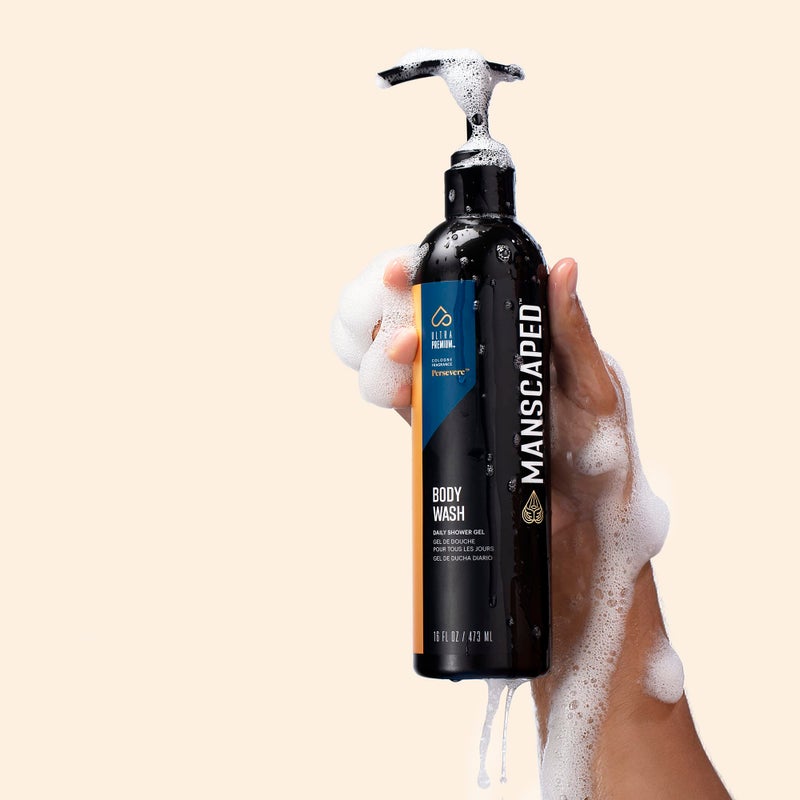 MANSCAPEDÂ® Menâ€™s UltraPremium PersevereÂ® Body Wash, Luxurious Clean Formula Infused with Aloe Vera and Sea Salt, Refreshing and Nourishing Daily Shower Gel for Hydrating Skin, (16 oz) - Image 3