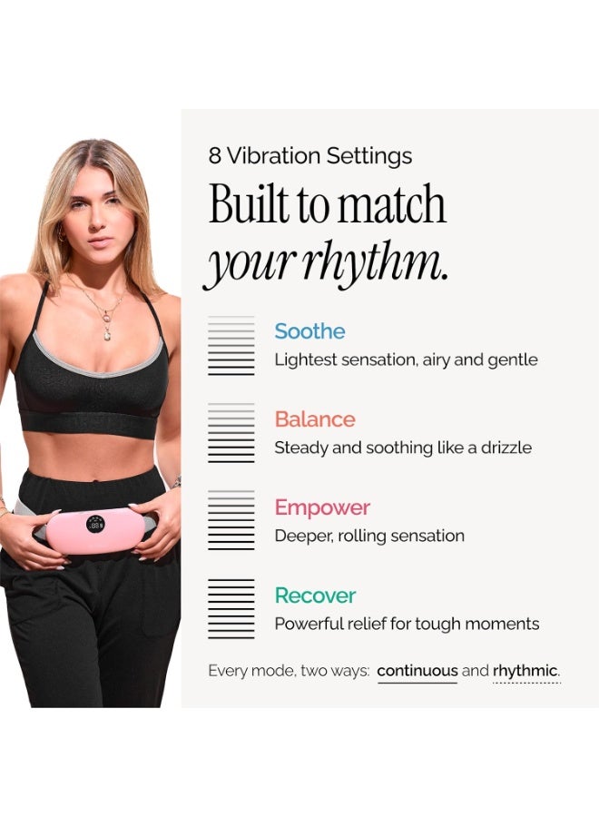 وسادة تدفئة ومساج محمولة لتخفيف آلام الدورة الشهرية، لاسلكية، مع 3 مستويات حرارة و3 أوضاع مساج، شاشة LED كبيرة، مؤشر البطارية ودرجة الحرارة - Image 5