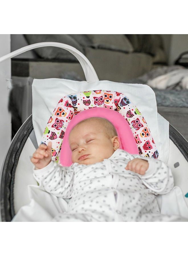 KAKIBLIN Toddler Head Support for Car Seat, Infant Car Seat Insert, Baby Soft Neck and Body Support Pillow for Carseat, Pink  - Image 3