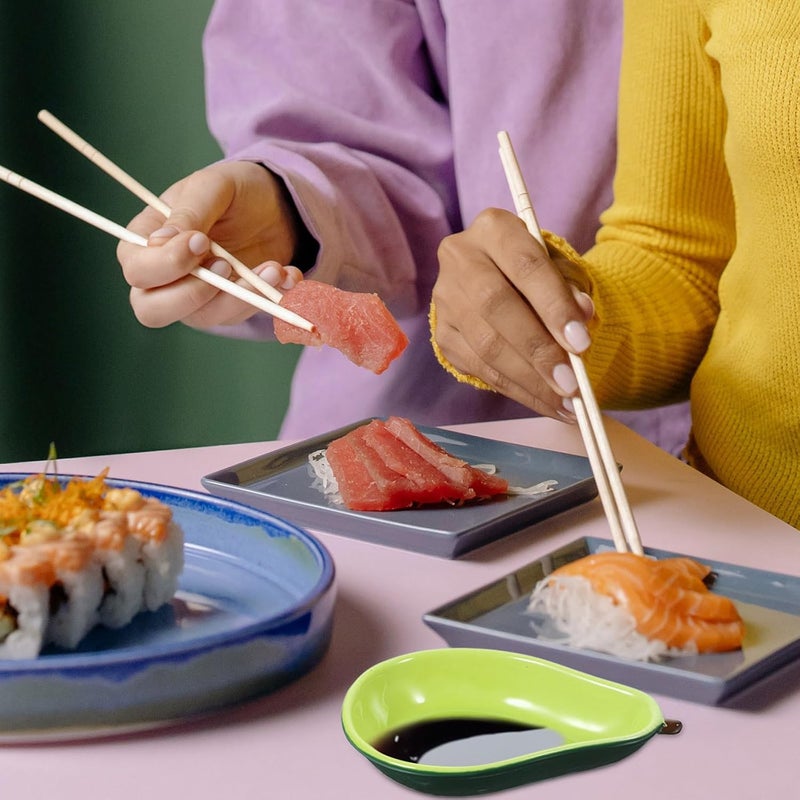 Cabilock Avocado Bowl  Ceramic Guavocado ChipNDip Dish Avocado Shaped Serving Plate Sauce Dish Dip Bowls for Fruits Salads Dessert Appetizers - Image 3