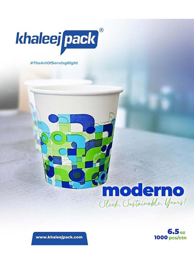 Khaleej Pack 6.5 oz ,Pack of 150 Pcs Heavy Duty Disposable Paper Cups - Image 3