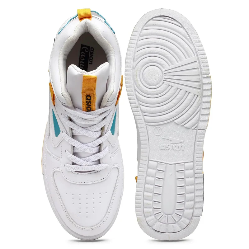 Asian White Mustard Sneakers for Men and Boys