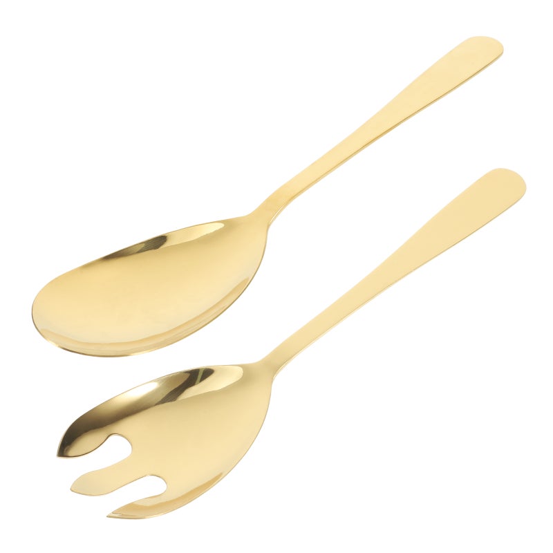 2pcs Stainless Steel Salad Serving Set Salad Fork and Spoon Salad Fork Salad Mixing Dinner Spoon Kitchen Cooking Utensil for Food - Image 5