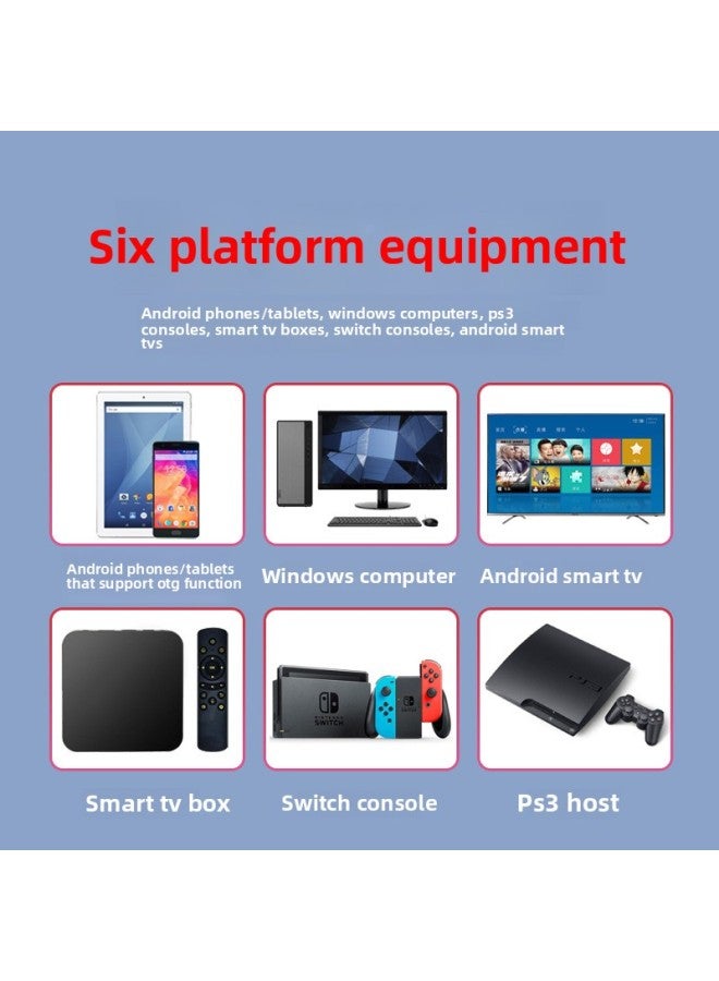 Wireless Arcade Rocker Computer Mobile Phone Tablet Fighting Three And Rocker Boxing Emperor 97 Home Game Console-Product Color:Red Devils-Red Button With Light  - Image 4