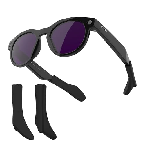 RCstyle HiBloks Eyeglass Ear Grip for Oakley Meta HSTN Smart Glasses Accessories, Anti-Slip Silicone Eye Glasses Ear Grippers for Oakley Meta HSTN Smart Sunglasses Ear Cushion (Black) - Image 1