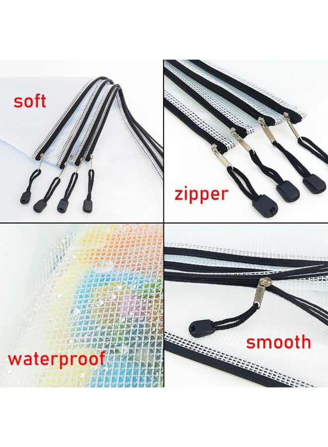 10 Pcs File Bags, Suitable For Office, School, And Board Game Storage Bags (A4 Size 13.4 X 9.4 Inches, Black+White) - Image 2