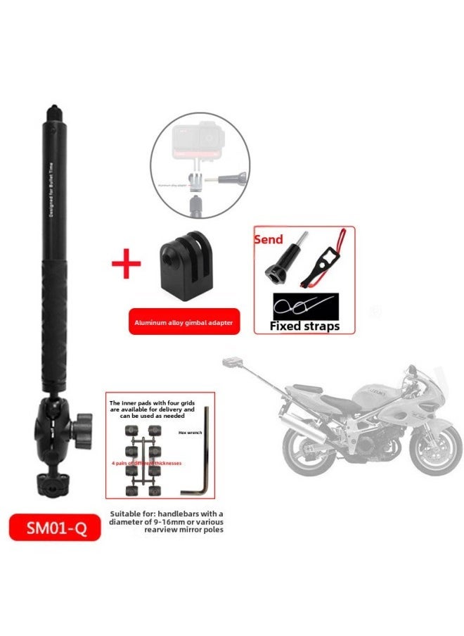 Digital Computer/sports Camera Accessories - Wireless Bluetooth Remote Control For Sports Cameras-Color:SM01-Q Double Ball Head Small Diameter +1.1 M Rod + Aluminum Alloy Pan/tilt Adapter - Image 1