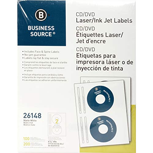 Business Source Laser/Inkjet CD/DVD Labels - Image 1