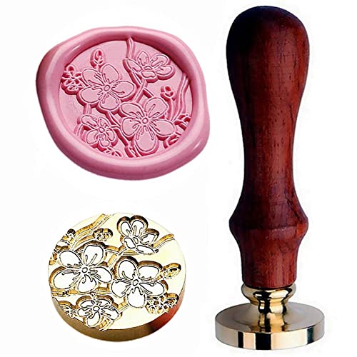 JUPPE 6pcs Flower Wax Seal Set, Cherry Blossom Rose Bell Orchid Branches Tulip Various Flowers Sealing Wax Stamps for Wedding Invitation Birthday Party - Image 5