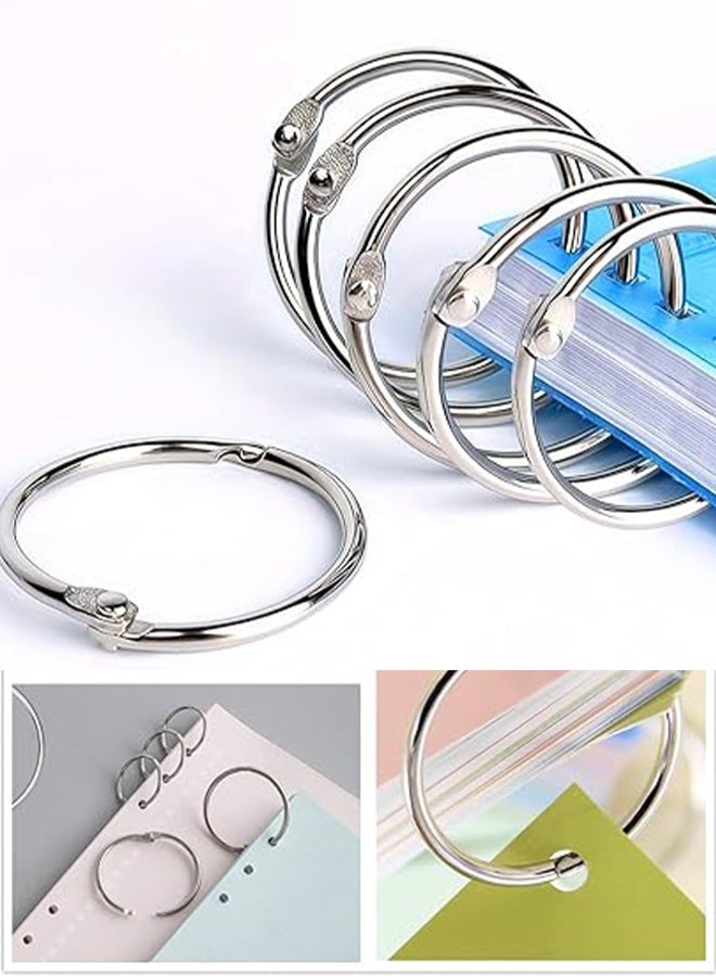 KANGLI 1 Pcs Single Hole Paper Punch Chrome，10 Pcs Loose Leaf Binder Rings 20mm - Image 3