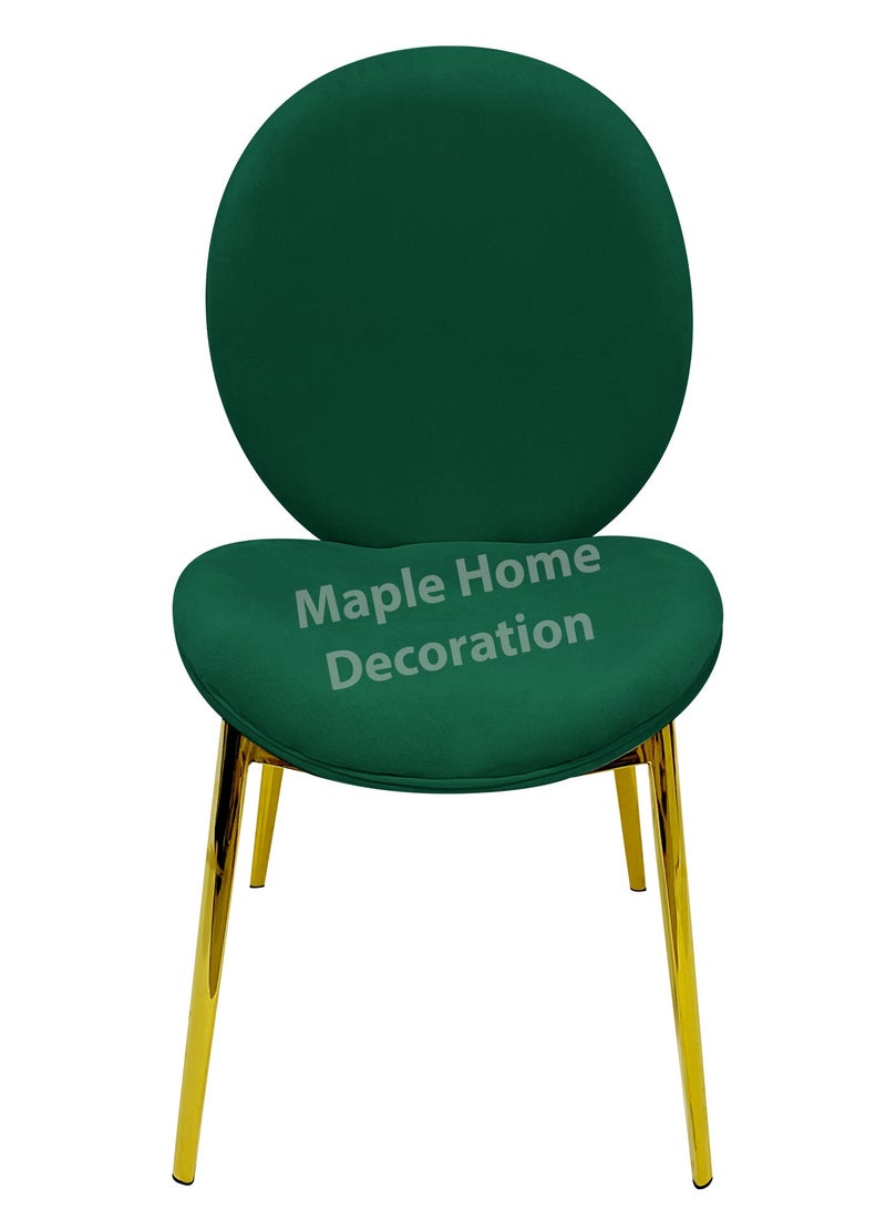 MAPLE HOME DECORATION Maple Home Velvet Dining Chair Upholstered Comfortable Cushion Armless Chair Dining Living Room Furniture  - Image 2